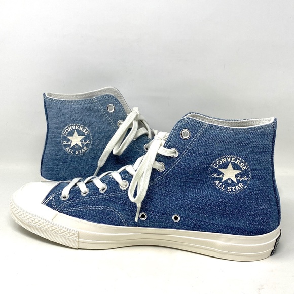 Converse All Star Chuck 70 High Top Light Denim Canvas Men’s Sneakers 165648C - Picture 2 of 9